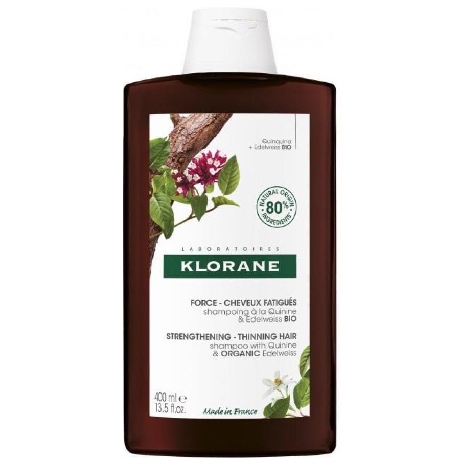 Шампунь Klorane Thinning Hair проти випадіння волосся з хініном і органічним едельвейсом, 400 мл: ціни та характеристики