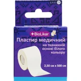 Пластир медичний Biolikar на тканинній основі білий розмір 2.5 см x 500 см 1 шт