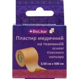 Пластир BioLikar на тканинній основі 2,5 см х 500 см, тілесний