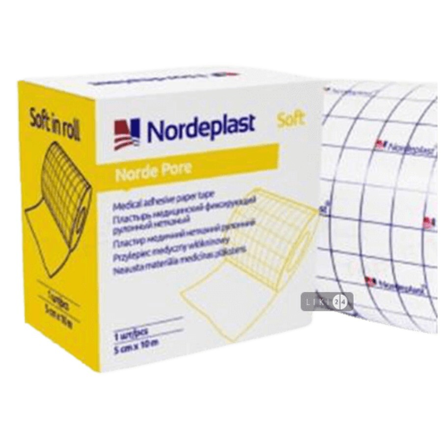 Пластир медичний Nordeplast НордеПор Софт нетканий, 5 см х 10 м: ціни та характеристики