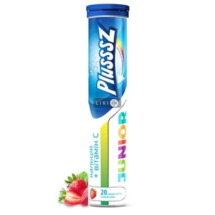 Plusssz Junior кальцій + вітамін С табл.шип. по 4.3 г, суниця №20