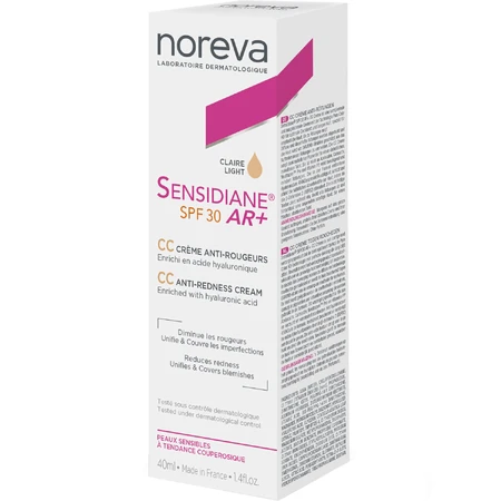 Крем для лица Noreva Sensidiane AR+ CC SPF 30 для чувствительной кожи с признаками розацеа и купероза, 40 мл: цены и характеристики