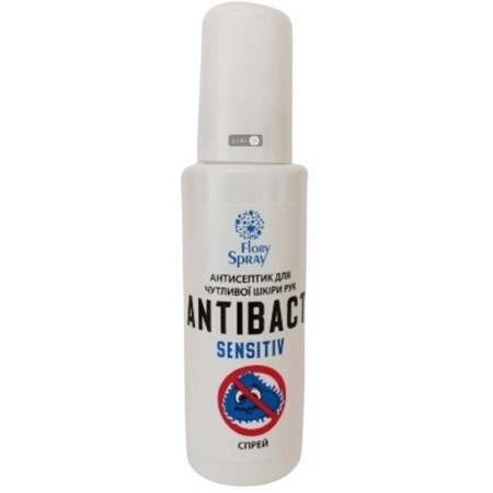 Антисептик Flory Spray для чутливої шкіри рук Antibact sensitive, 45 мл