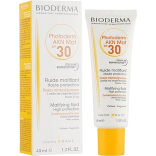 Сонцезахисна емульсія Bioderma Photoderm Akn Mat Spf 30 Matifying Sun Fluid, 30 мл
