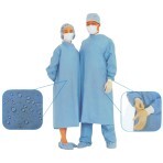 Халат хирургический +103, размер 52-54 (XL) 130 см, смс 30 г/м2, стерильный: цены и характеристики