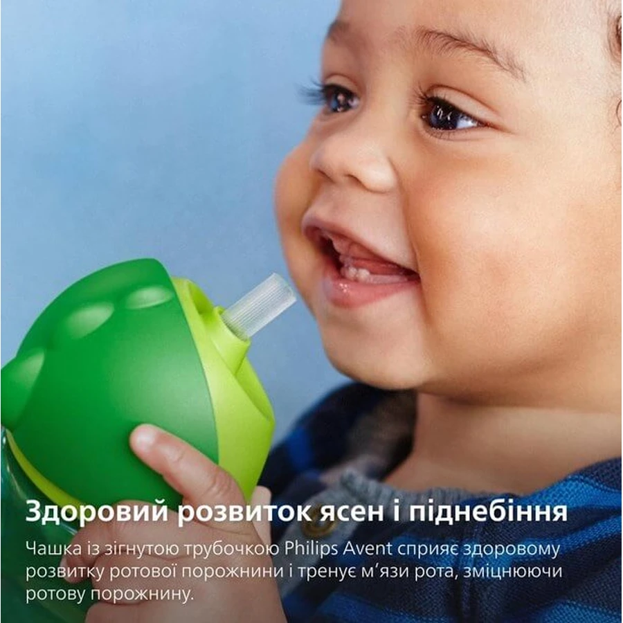 Чашка з трубочкою Philips Avent SCF798/01, 300 мл, 12 міс.+, зелена: ціни та характеристики