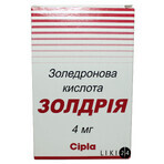 Золдрия лиофил. д/р-ра д/инф 4 мг фл.: цены и характеристики
