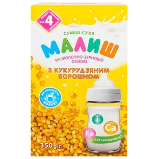 Смесь Малыш сухая на молочно-зерновой основе с кукурузной мукой с 4 месяцев, 350 г