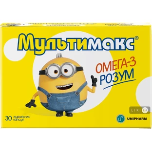 Мультимакс Омега-3 Розум капсули жувальні по 1375 мг №30 у бліст.