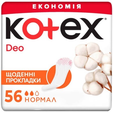 Прокладки ежедневные Kotex Normal Deo №56