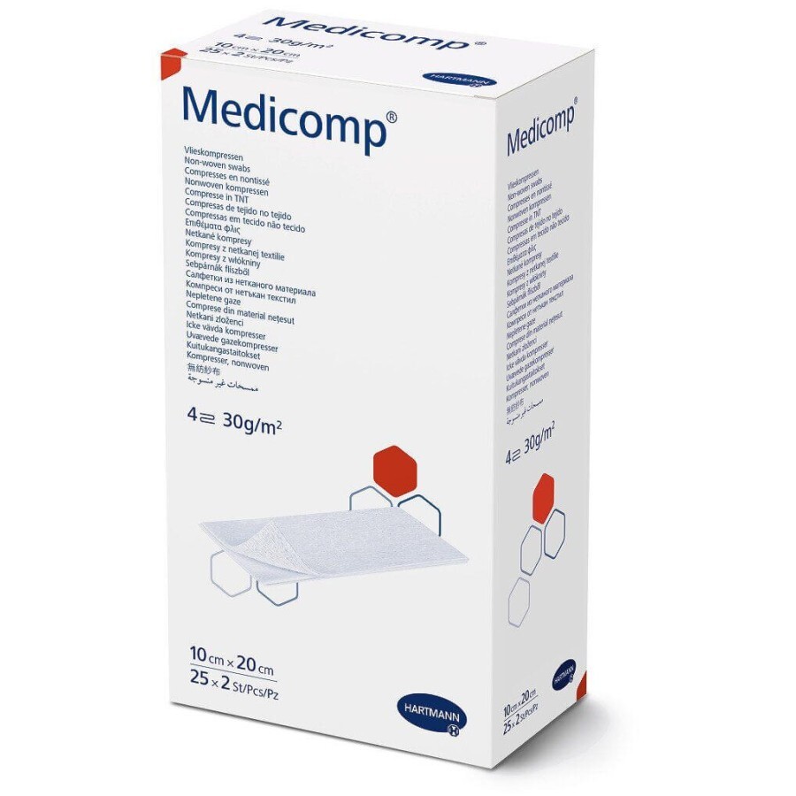 Серветка Medicomp з нетканого матеріалу, 10 см х 20 см: ціни та характеристики
