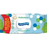 Влажные салфетки Superfresh Antibacterial с клапаном 120 шт