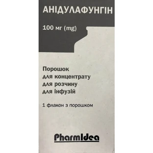 Анідулафунгін пор. д/конц. д/р-ну д/інф. 100 мг фл.