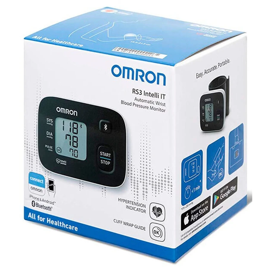 Вимірювач артеріального тиску та пульсу АТ Omron RS3 Intelli IT (НЕМ-6161T-E): ціни та характеристики