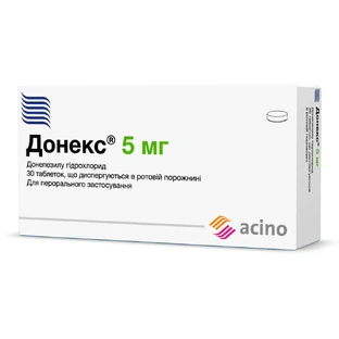 Донекс табл., дисперг. в рот. полости 5 мг блистер №30
