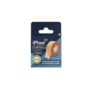 Пластырь медицинский iPlast хирургический на тканевой основе 2.5 см х 5 м, 1 шт