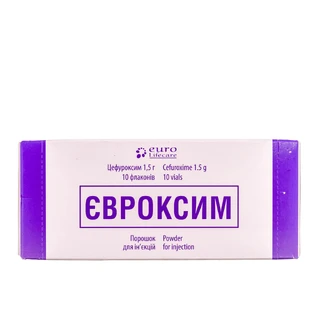 Євроксим пор. д/ін. 1,5 г фл.