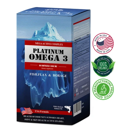 Омега 3 (Omega 3) Платинум капсули №60 для серця та судин: ціни та характеристики