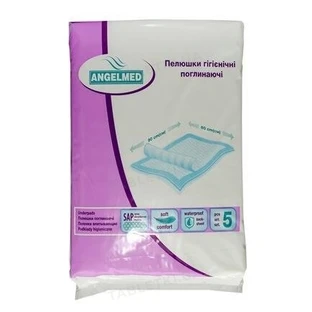 Пеленки Angelmed одноразовые гигиенические 60 х 90 см, 5 шт