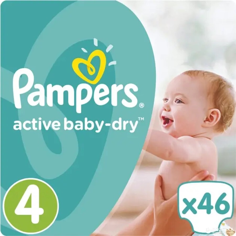 Підгузки Pampers Active Baby-Dry Maxi р. 4, 8-14 кг, №46: ціни та характеристики