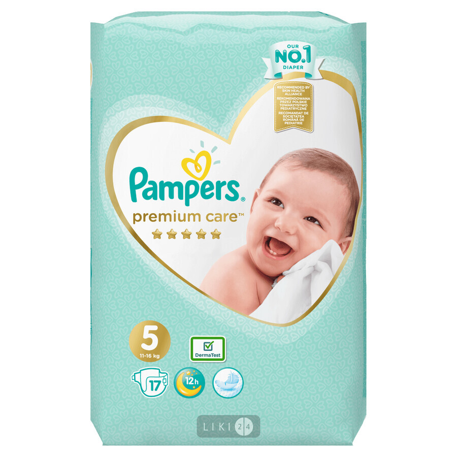 Підгузки Pampers Premium Care 5 Junior 11-16 кг 17 шт: ціни та характеристики