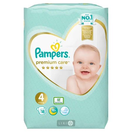 Подгузники Pampers Premium Care 4 Maxi 9-14 кг 18 шт: цены и характеристики