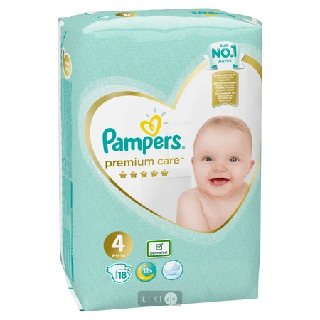 Подгузники Pampers Premium Care 4 Maxi 9-14 кг 18 шт: цены и характеристики