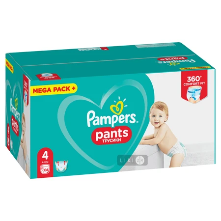 Підгузки-трусики Pampers Pants Розмір 4 (Maxi) 9-15 кг 104 шт: ціни та характеристики