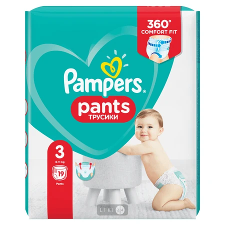 Подгузники-трусики Pampers Pants Размер 3 (Midi) 6-11 кг 19 шт: цены и характеристики