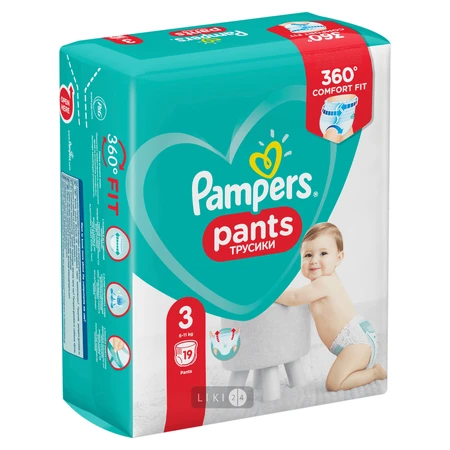 Подгузники-трусики Pampers Pants Размер 3 (Midi) 6-11 кг 19 шт: цены и характеристики