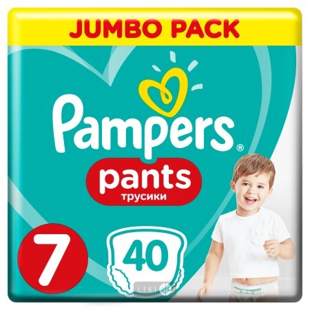 Подгузники-трусики Pampers Pants Размер 7, 17+ кг, 40 шт