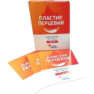 Пластир San Farma перцевий, 12 х 18 см №1