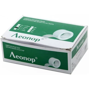 Пластырь Леопор хирургический микропористый  9 м х 1,25 см, №24