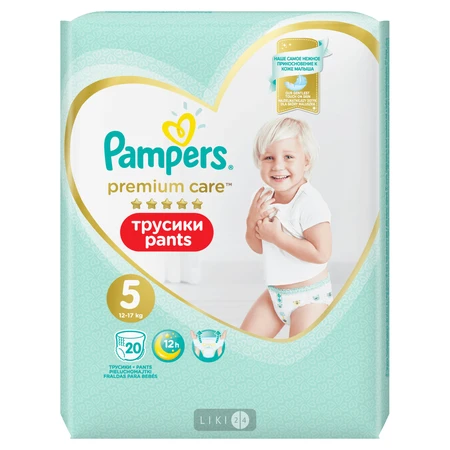 Подгузники-трусики Pampers Premium Care Pants 5 12-17 кг 20 шт: цены и характеристики