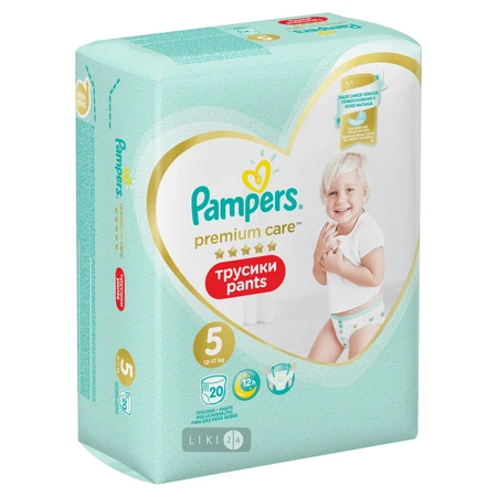 Подгузники-трусики Pampers Premium Care Pants 5 12-17 кг 20 шт: цены и характеристики