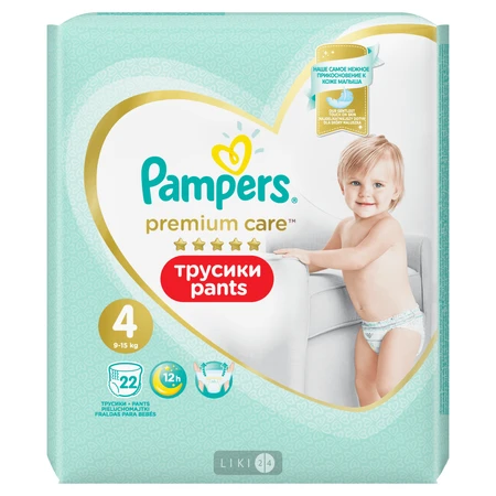 Подгузники-трусики Pampers Premium Care Pants Maxi 9-15 кг 22 шт: цены и характеристики