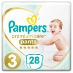 Подгузники-трусики Pampers Premium Care Pants 3 6-11 кг 28 шт: цены и характеристики