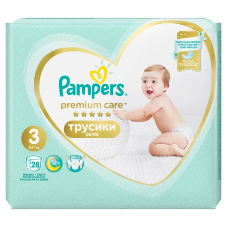 Подгузники-трусики Pampers Premium Care Pants 3 6-11 кг 28 шт: цены и характеристики