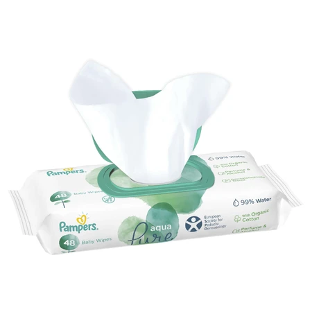Влажные салфетки Pampers Aqua Pure Детские 48 шт: цены и характеристики