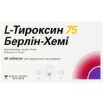 L-Тироксин 75 Берлін-Хемі табл. 75 мкг блістер №50: ціни та характеристики