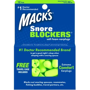 Беруши вкладыши ушные MACK`S Snore Blockers 2810 полипропиленовые, 12 пар