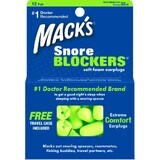 Беруші вкладки вушні MACK`S Snore Blockers 2810 поліпропіленові, 12 пар