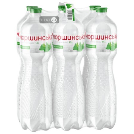Упаковка мінеральної води Моршинська столової слабогазованої 1.5 л х 6 пляшок