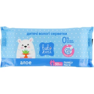 Вологі серветки Baby Zaya Алое, №50