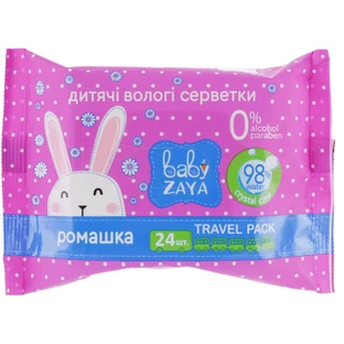 Салфетки влажные Baby Zaya Ромашка, 24 штуки