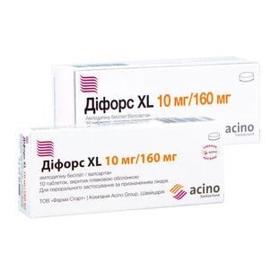 Дифорс XL табл.п/о 10мг/160мг №30+Дифорс XL табл.п/о 10мг/160мг №10 (Акция)