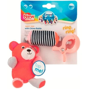 Подвеска Canpol BEARS (68/054_cor) с погремушкой, коралловый 