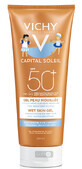 Солнцезащитный водостойкий гель Vichy Capital Soleil с технологией нанесения на влажную кожу для чувствительной кожи детей SPF 50+ 200 мл