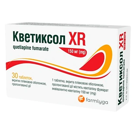 Кветиксол xr табл. п/плен. оболочкой 150 мг блистер №30: цены и характеристики