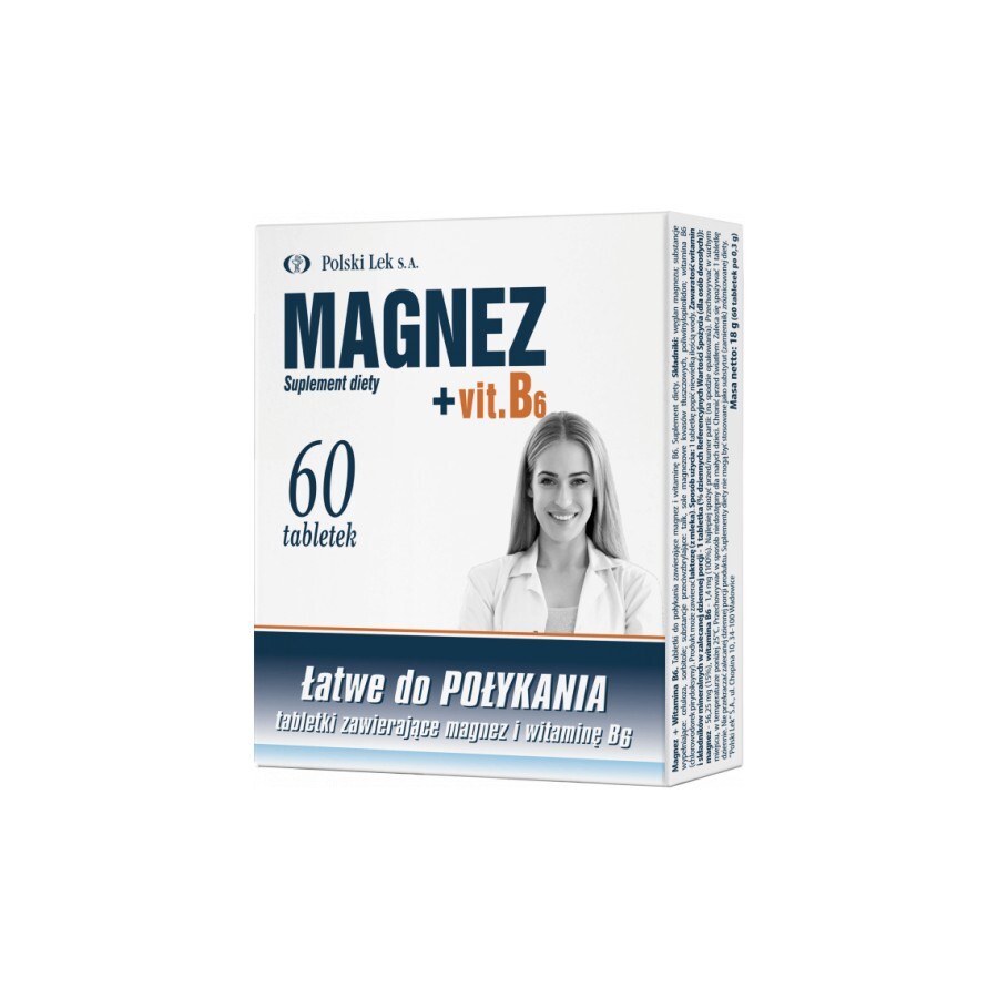 Магний + Витамин В6 Polski Lek таблетки, №60: цены и характеристики